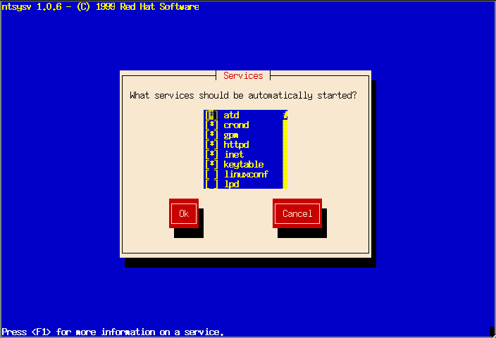 Newt System V Screen